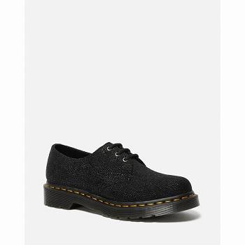 Dr Martens 1461 Glitter - Cierne Oxford Topanky Damske, D233SK